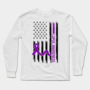 Lupus Awareness Flag Long Sleeve T-Shirt